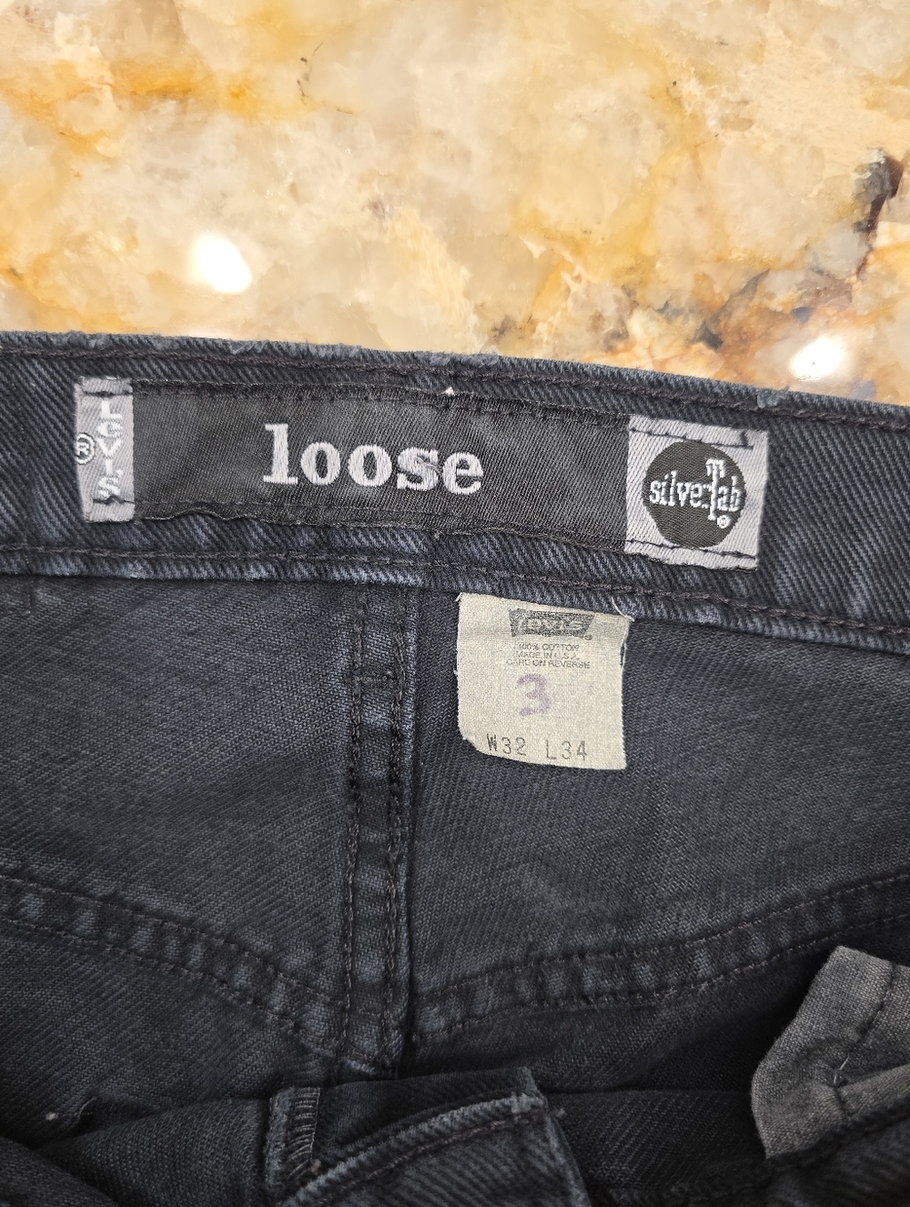 Levi's SilverTab loose fit denim pants Black 32x34